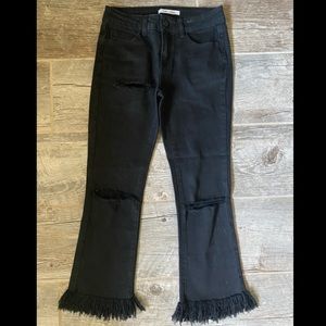 Gab💗Kate dropped fringe jeans